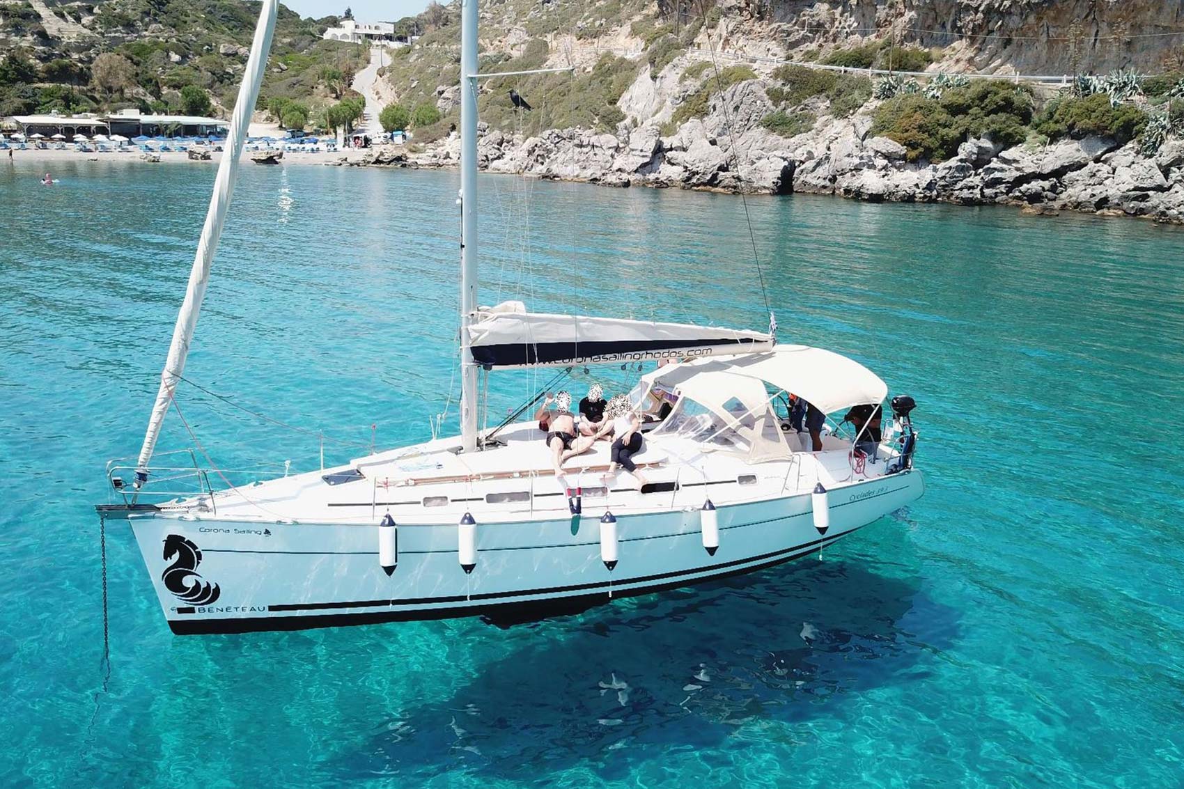 yacht in greek